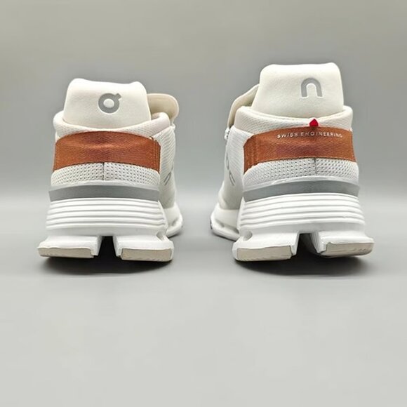 On Running White and Brown Athletic Shoes - Picture 3 of 6